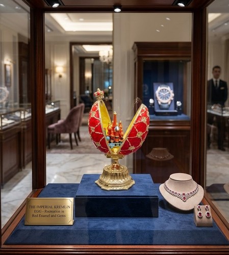 Faberge egg replica - , red