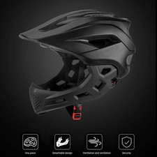 Kids Full Face Bike Helmet MTB Dirtbike Skateboard Detachable Chin Guard Safet