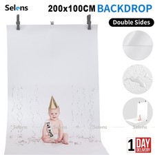 1*2M Photography White Backdrop Thick PVC Paper Matte Glossy Photo Background