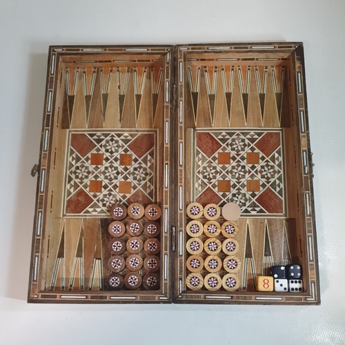 Wood backgammon chess - wood, backgammon/chess