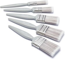 Harris Essentials 5pc Paint Brush Set Walls Ceilings 0.5"-2" Grey DIY Decor -NEW