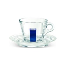 Lavazza Cappuccino Glass Cup & Saucer 160ml x 1