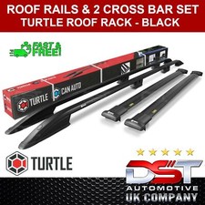 ROOF Rack Rails & Cross Bars Set BLACK FOR VW T5 T6 Transporter LWB