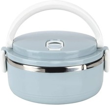 Thermal Lunch Box, Stainless Steel Blue Thermal Insulated Box Rice Noddles Lunch