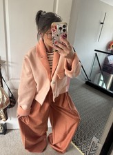 Zara peach orange Coral Borg