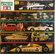 1984 TAMIYA CATALOGUE. OVER 80 PAGES MOSTLY IN COLOUR