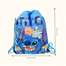 Disney Lilo & Stitch PE Drawstring Bag Sports Swimming School Backpack Water Kit