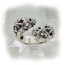 Gemini Skull Sterling Silver