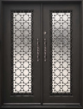 Wrought Iron Front Door - Model 206 (Ornamental iron door - Style and Security)