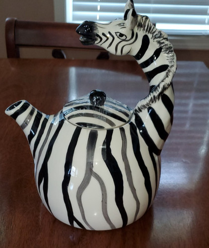 Blue sky zebra ceramic - sky, pot