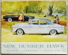 HUMBER HAWK Saloon LIMOUSINE Estate Car Sales Brochure Oct 1960 #746/H