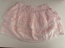 ❤️LoveShackFancy Ruffle Mini Gingham Eyelet Skirt Girls size 12 Cotton NEW!