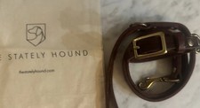 The Stately Hound Greyhound Leather Dog Collar & Lead Set Ox Red Made In England