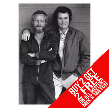 CLINT EASTWOOD & PAUL NEWMAN POSTER ART PRINT A4 A3 SIZE - BUY 2 GET ANY 2 FREE