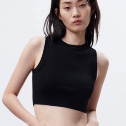 Zara black knit high neck - zara,