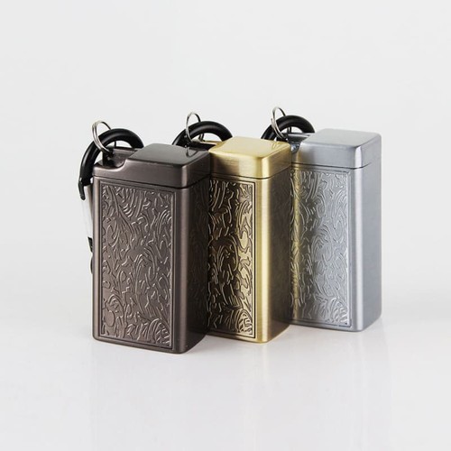 Portable metal ashtray - 1x,
