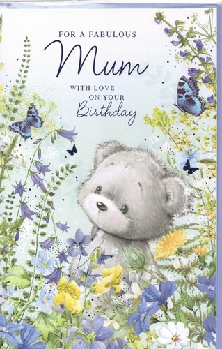 Mum birthday card - card, large