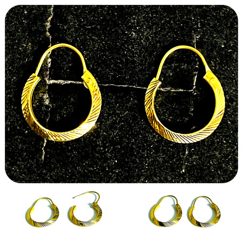 22k stunning earrings bali - 22k,