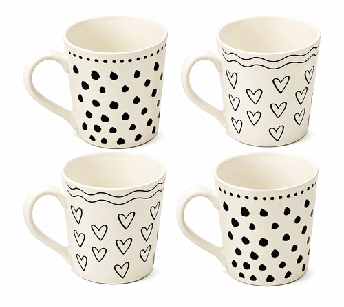Set white black - of, ceramic