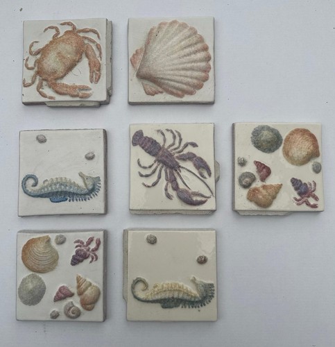 Antique hand painted ocean - hand,