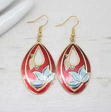 Vintage Cloisonne Enamel Red