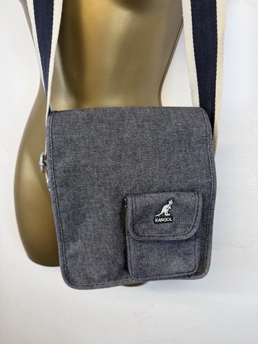 Kangol denim messenger - denim,