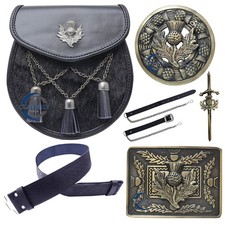 Scottish Tartan Kilt Sporran