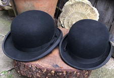 Vintage 1940/50's Herbert Johnson equestrian riding bowler hats pair male female