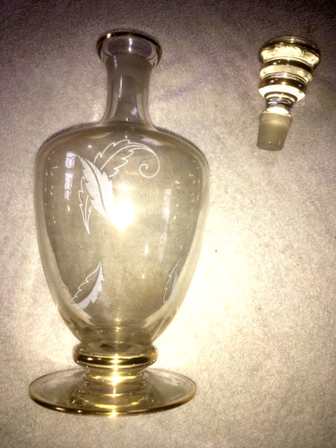 Vintage decanter with stopper - with,