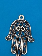 Tibetan Alloy Hand of Fatima Spiritual Yoga Buddha Silver Hamsa Charms Pendants
