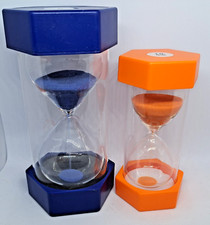 Hourglass Timer's: Orange: 10 mins +/- 10% and Blue: 5 mins +/-10%