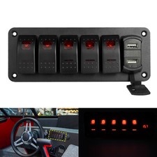 5 Gang 12V/24V Red LED Light