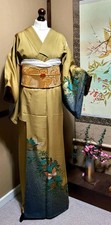 Vintage Japanese Kimono Dark