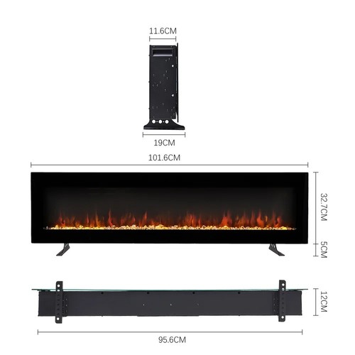 Led fireplace media - media, wall