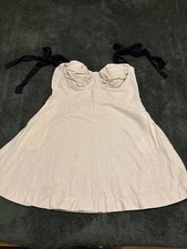 Zara Beige And Black Linen And