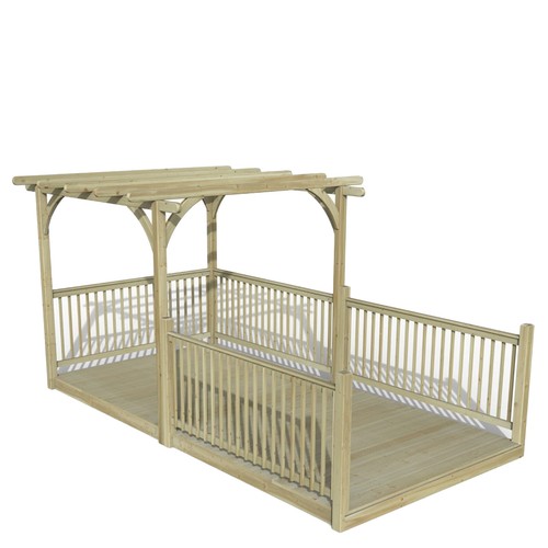 Wooden pergola decking kit 4 - wooden,