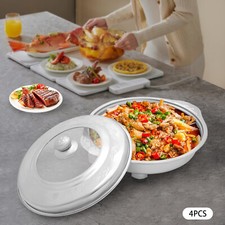4PCS Buffet Dish Trays Round