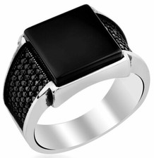 Men silver ring handmade - men,