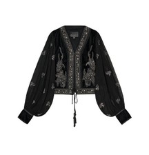 Zara new black embroidered - new,