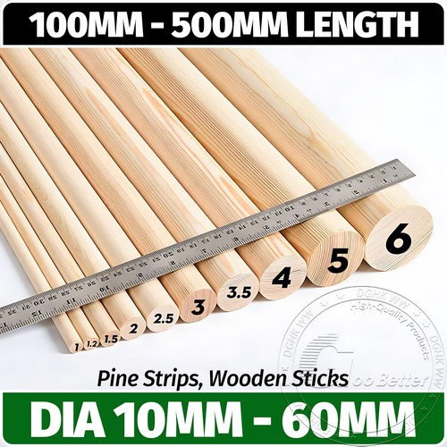 Wooden dowels 10cm 50cm - wooden, 10cm-50cm