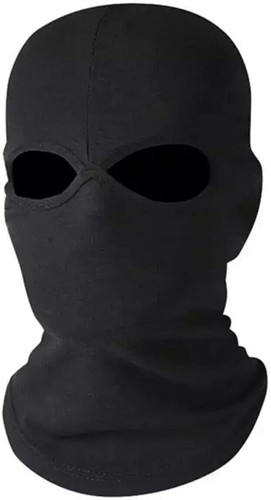 Black balaclava mask - black,