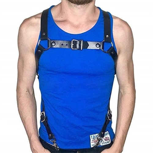 Gothic leather chest body - pu,