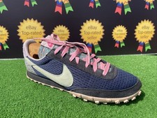Nike Waffle Racer Crater DA4656-400 Midnight Navy Pink Mens Uk 9 Trainers Shoes