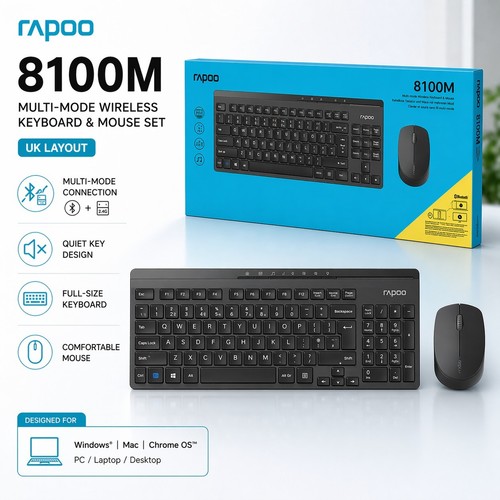 Rapoo 8100m wireless keyboard - wireless,