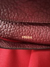 Fossil Ladies Crossbody Burgundy Leather cross shoulder handbag
