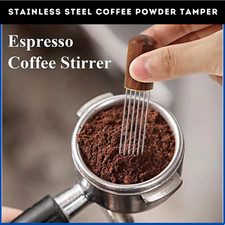 Stainless Steel Espresso Coffee Stirrer Tool Needle Type Distributor Tamper