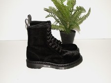 Dr. Martens 1460 PAGE black velvet boots 8-eyelet UK 5 EU 38