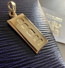 Rare Solid Gold Ingot Pendant