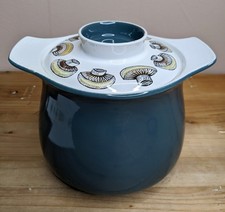 60s Vintage Mushroom Tureen Casserole Dish Hot Pot Soup Stew Serving Fungi 