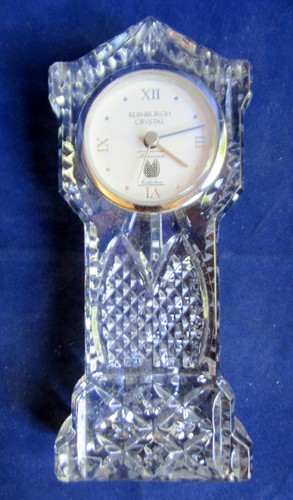 Edinburgh crystal glass clock - crystal,